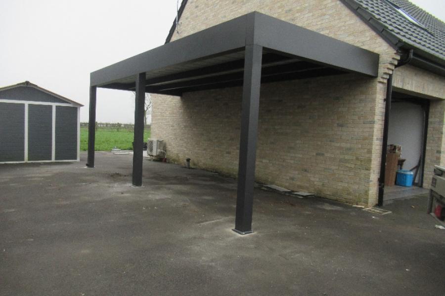 Installation d’un carport en aluminium dans la ville de Caffiers